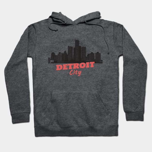 Detroit city skyline vintage retro Hoodie by thegoldenyears